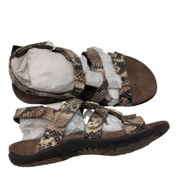 Vionic Snake Print Wrap New Slide Sandals Womens Size 7 New Comfort Orthopedic - Picture 3 of 9